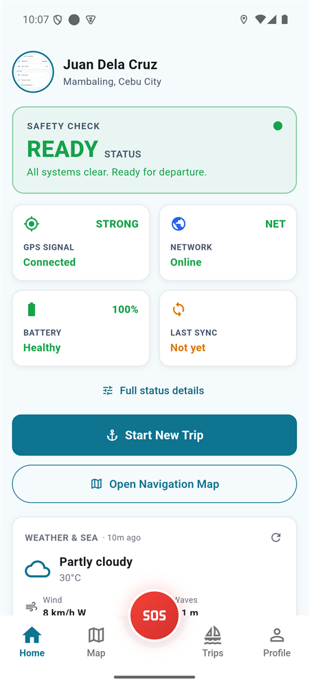 Home & safety status